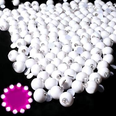 Imagem de Neo LOONS 100 peças/lote 100 x lâmpadas de LED rosa redondas com bola de flash de luz de balão longo tempo de espera para lanterna de papel, balão, luz, decoração de festa, casamento, caixa branca [versão atualizada]