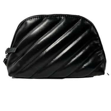 Imagem de Yves Saint Laurent YSL Cosmetic Small Black QUILTED DOME Bolsa de maquiagem YSL QUILT Saco de fragrância (MINI/PEQUENO 6L X 10A X 1W) - 5499