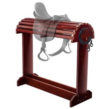 Imagem de Essenhome Suporte de selim de madeira extragrande - altura e comprimento aprimorados com estabilidade reforçada, design não abrasivo, suporte de sela resistente para organização de salas de aderência