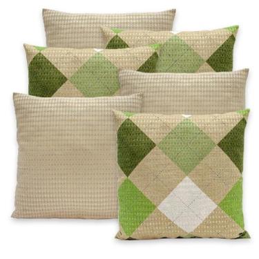 Imagem de Kit 6 Capas de Almofadas Piquet 40x40 Com Zíper Favinho Decoração - Ra