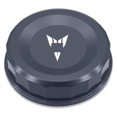 Imagem de Acessórios de motocicleta compatíveis com MT09 MT 09 MT-09 SP 2020-2021 2022 2023 CNC Tampa de alumínio para reservatório de fluido de freio dianteiro (titânio)