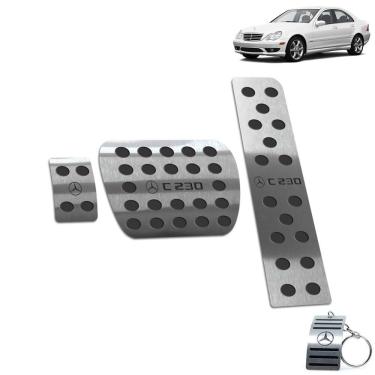 Imagem de Pedaleira Automático Inox Mercedes C230 2002 A 2004 Preto