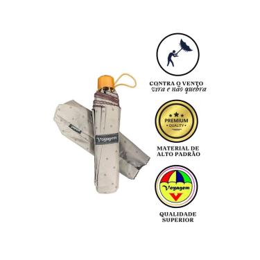 Imagem de Guarda Chuva Reforçado Voyagem 010R - Contra O Vento Cinza