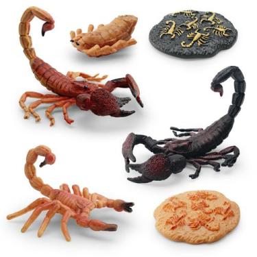 Imagem de Conjunto de bonecos Scorpion Life Cycle de 8 peças de PVC para criança