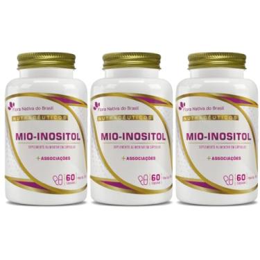 Imagem de Kit Com 3 - Mio-Inositol + Associações 60 Capsulas 500mg Flora Nativa + 1 Provitan DTX