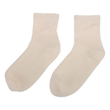 Imagem de ZJchao Meias de Gel de Meias Hidratantes Meias de Forro de Gel de Gel de Meias Elásticas Macias Reutilizáveis ​​para Dormir e Usar Diariamente Material de Gel de Algodão 4 Pares (Cor pele)