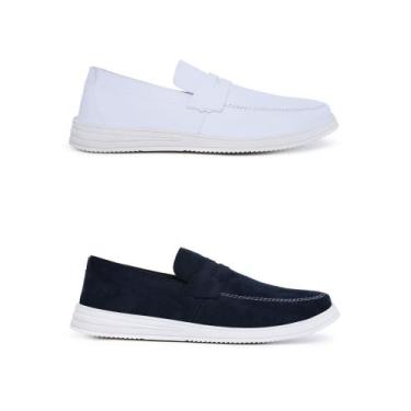 Imagem de Kit 2 Sapato Social Masculino Loafer Mocassim Oxford Tendencia Casual 