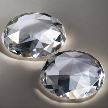 Imagem de Peso de papel elegante e versátil de 2 peças: peso de papel de cristal K9, perfeito para decoração de mesa doméstica e como adereço de fotografia, adicionando criatividade e apelo estético ao espaço