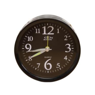 Imagem de Despertador De Cabeceira Redondo Ou Quadrado | RelóGio De Mesa AnalóGico Com FunçãO Snooze (Soneca) - Ideal Para Quarto E Casa(Preto Redondo)
