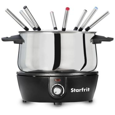 Imagem de Panela de Fondue Elétrica com 6 Garfos Aço Inoxidável, 1500W, 110v, STARFRIT 024700 004 0000, Cinza