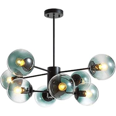 Imagem de Lustres Sputnik de latão 6 luzes, luminárias de teto industriais rústicas de meados do século, luminárias pendentes compatíveis, decoração moderna