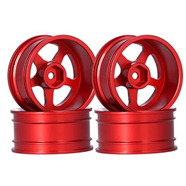 Imagem de Domary 4pcs RC Alumínio Liga Roda Aro Hubs, Leve e Durável para MN86 1/12 RC Crawler (Vermelho)