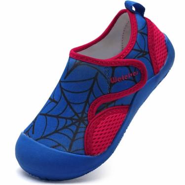 Imagem de Sapatos aquáticos Watelves Wide Toddler Kids Aqua Tênis Aqua Azul Verm