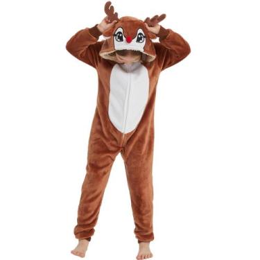 Imagem de Macacão SWEETXIN, fantasia de cosplay infantil unissex, 10 anos, marro