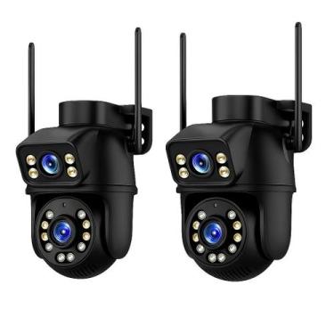 Imagem de kit 2 Câmera Externa ip Wifi Segurança 8mp 4k Full HD Dupla Lente Prov