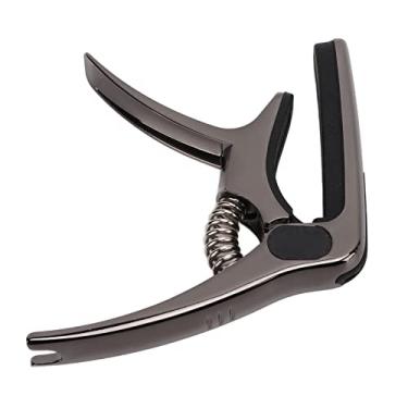 Imagem de RiToEasysports Capo de Guitarra de Metal de Com Suporte de Palheta e Estofamento Macio - Ideal para Baixo Acústico Elétrico Ukulele Banjo (preto niquelado)