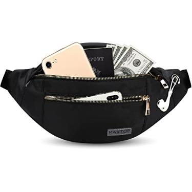 Imagem de Pochete grande transversal com 4 bolsos com zíper, presentes para desfrutar de esportes, ioga, festival, treino, viagem, corrida, casual, mãos livres, pochete para celular, carregar todos os telefones
