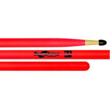 Imagem de Baqueta Spanking Linha Luminosa 5A Clássica Rosa Fluorescente com Ponta de Nylon (116519)