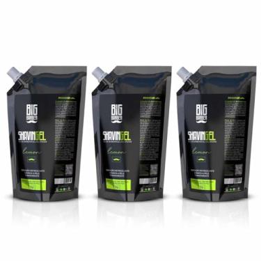 Imagem de Kit 3x Shaving Gel De Barbear Lemon 1kg Refil Big Barber