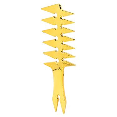 Imagem de Ymiko Pente de Dente Largo, Pente de Dupla Face Masculino de Dente Largo Penteado Em Massa (Ouro)