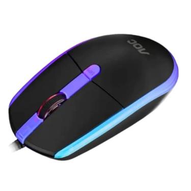 Imagem de Mouse Gamer com Fio USB 2000 DPI RGB 4 Botões Ergonômico – Preto