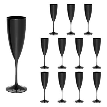 Imagem de Taça Espumante 12pçs Acrilico Premium 170ml (PRETO)