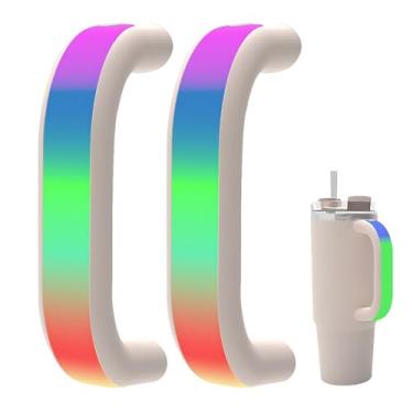 Imagem de Alça de copo com iluminação LED de 6 cores para copos Stanley de 1,134 g/850 g | Acessório recarregável à prova d'água para uso ao ar livre, acampamento, festas, casa | Presente para amantes da