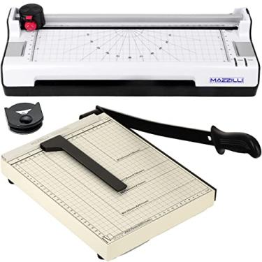 Imagem de Kit Plastificadora Refiladora 3x1 A4 + Guilhotina Cortadora Com Trava Kp11 (110)