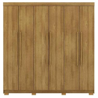 Imagem de Guarda Roupa Casal 6 Portas 2 Gavetas 218 Cm Vlr Nature - MILANI MOVEL