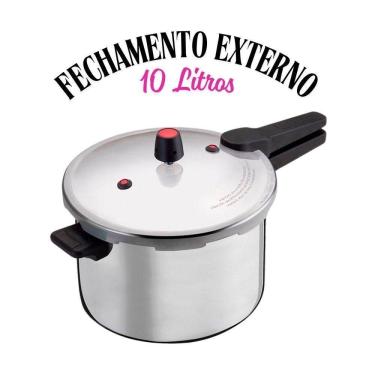 Imagem de Panela De Pressão Nacional 10 Litros Com Fechamento Externo