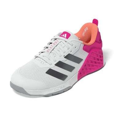 Imagem de adidas Tênis de treinamento feminino Dropset 3, Cinza/Rosa Choque/Semi Coral Fusion, 13.5 Wide