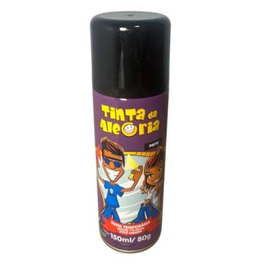 Imagem de Tinta de Cabelo Temporária Spray Colorido – Sai com Água, Ideal para Carnaval, Festas e Fantasias – Uso Infantil e Adulto, Fácil Aplicação e Remoção (Preto)