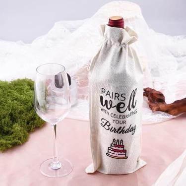 Imagem de Sacola de vinho de feliz aniversário para melhor amiga namorada, presente de aniversário para amigas, filha, neta, presente de aniversário para amigas, irmãs, irmãs, presentes de aniversário para