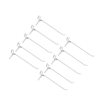 Imagem de Kit 10 Ganchos 10cm Expositor Eucatex Pegboard Zincados para Chapa Perfurada