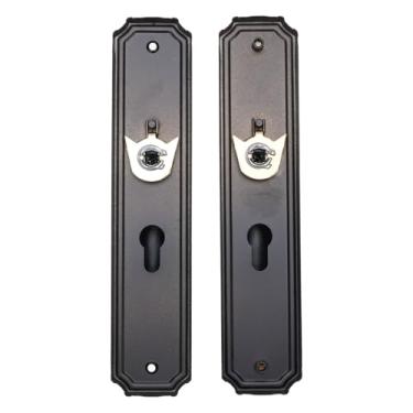 Imagem de FTVOGUE Conjunto de Fechadura de Porta de Entrada Com Chave Preto Conjunto Completo de Fechadura Com Maçaneta de Porta Com Operação Silenciosa para Quartos Banheiros Hotéis Escritórios