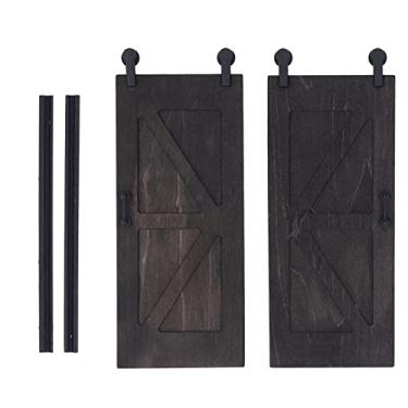 Imagem de Zerodis Casa de Bonecas Em Miniatura Porta Deslizante Produtos para Maternidade do bebê Brinquedos Infantis Bonecas e Brinquedos de Pelúcia e Material de Pelúcia 2 Peças Porta de Celeiro Decorativa Com Hastes para Diy