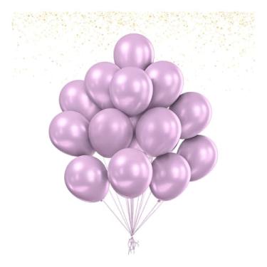Imagem de 50 Balão Bexiga Metalizada Nº 10 Decoração De Festa Metalizada Aniversário Casamento Evento Painel (50,Lilás claro)