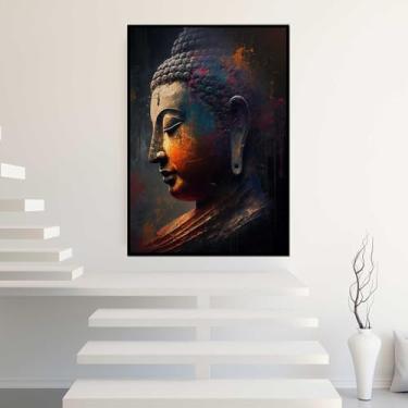 Imagem de Quadros Decorativos com Moldura Rosas Branca e Dourada Pintura Arte Sala Quarto Kit Conjunto 2