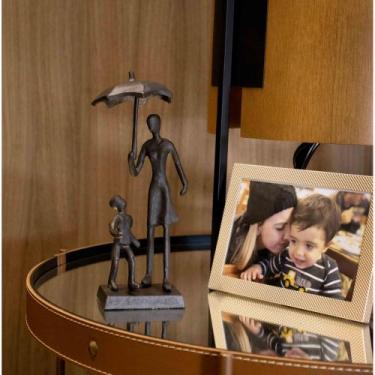 Imagem de Escultura Decorativa Em Metal Preto Mãe e Filho 22x7,8 cm F04 - D'Ross