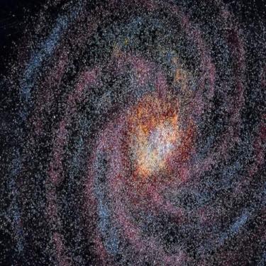 Imagem de Quadro Decorativo Galaxy Star Dust Celestial para Sala Quarto e Escritório 40x40cm