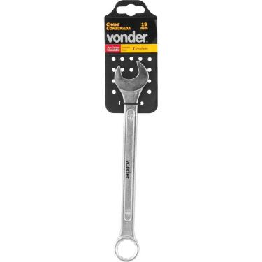 Imagem de Chave Combinada 19mm Cromo Vanádio Cromada Cartela - Vonder