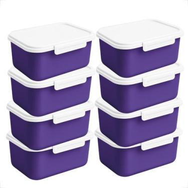 Imagem de Potes Plástico Reutilizável 750ml Kit 10un para Marmitas Refeições com