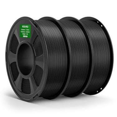 Imagem de DEEPLEE Filamento PETG PRO 1,75 mm preto 3 kg, filamentos de impressora 3D PETG de 1,75 mm maior resistência e resistência ao clima, adequado para a maioria das impressoras 3D FDM