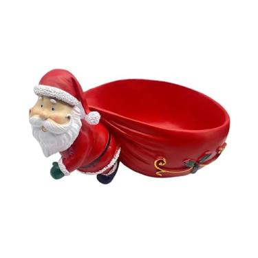 Imagem de Ｂｅｓｇａ Estátua Decorativa de Papai Noel, Escultura Natalina com Tigela Organizadora, Ornamento em Resina, Recipiente para Diversos Objetos, Ideal para D, Estilo B