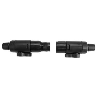 Imagem de Chiffonade Conector de interface de válvula de tanque de peixes de plástico ABS preto conector de liberação rápida válvula de mangueira de controle para aquário (16 mm/0,6 polegadas)