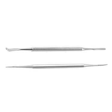 Imagem de Conjunto de lixa de elevação de unhas encravadas de aço inoxidável 2 x fácil alívio de unhas encravadas ferramenta de pedicure dupla face podologia essencial seguro - kit de correção de onicomicose