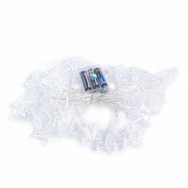 Imagem de Cordão de luzes LED penduradas para fotos, LEDs 80 estrelas, 10 m, brilho colorido, decoração de parede criativa, alimentada por USB