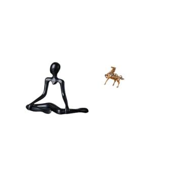 Imagem de Fenteer Estátua de Cavalo Criativa E Abstrata, Ornamento de Escultura Vintage Exclusivo para Mesa, Escritório, Quarto, Entrada, Prateleira, Presente de Inaugu