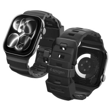 Imagem de Spigen Pulseira esportiva de silicone durável para Apple Watch, compatível com Ultra 3/2/1 de 49 mm, séries 11/10 de 46 mm, 9/8/7 45 mm, SE3/SE2/SE/6/5/4 de 44 mm, 3/2/1 WBS2 de 42 mm