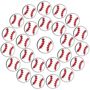 Imagem de 25 peças de pingentes de sapato esportivo para crocodilo, beisebol, softball, futebol, basquete, decorações para tamancos de crocodilo, acessórios de sapato DIY para adultos, Baseball, Small